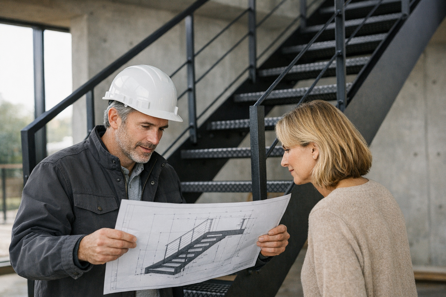 Schody stalowe zewnętrzne a architekt — kiedy warto zapłacić za projekt, a kiedy producent wystarczy
